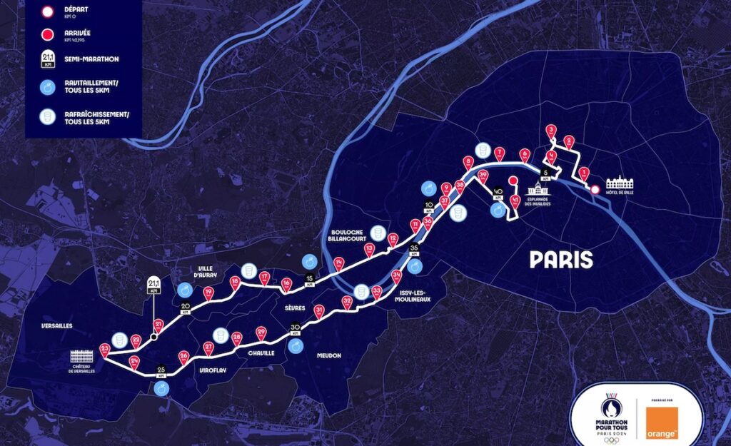 Paris 2024 le parcours historique du marathon Les Sportonautes